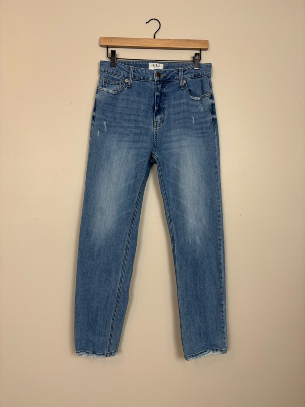 LTJ Letter to Juliet Jeans Womens 27 Straight Leg High Rise Denim in Blue